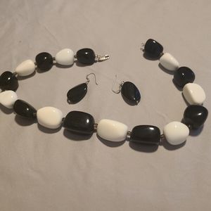 necklace and earrings